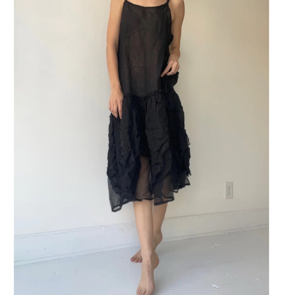Krista Larson Black Long Vintage Slip
